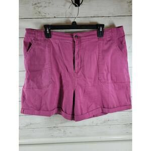 Gloria Vanderbilt Women’s Shorts XXL Berry Pink Casual Summer Wear